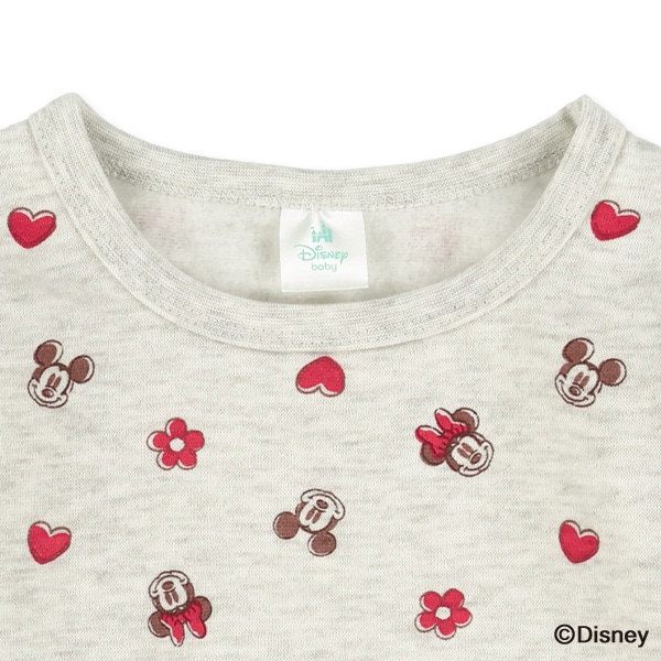 裏起毛総柄フリルトレーナー（ミニーマウス）