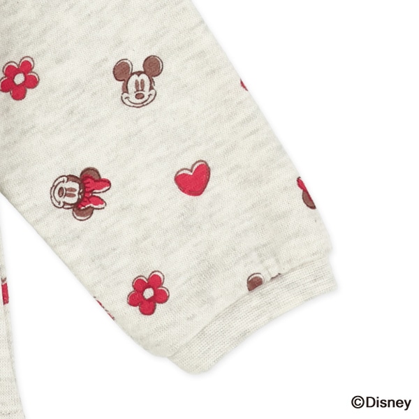 裏起毛総柄フリルトレーナー（ミニーマウス）