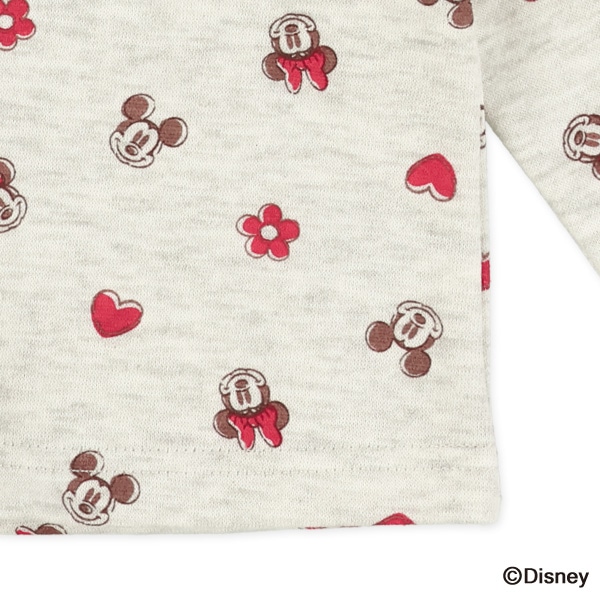 裏起毛総柄フリルトレーナー（ミニーマウス）