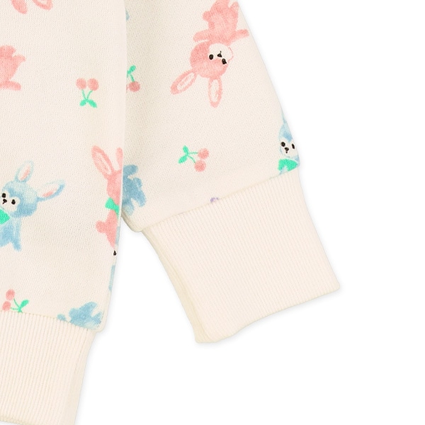 裏起毛カラフルうさぎトレーナー