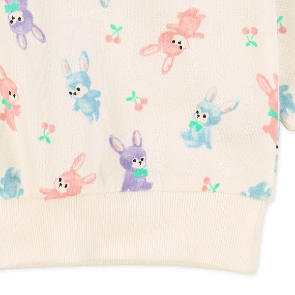 裏起毛カラフルうさぎトレーナー
