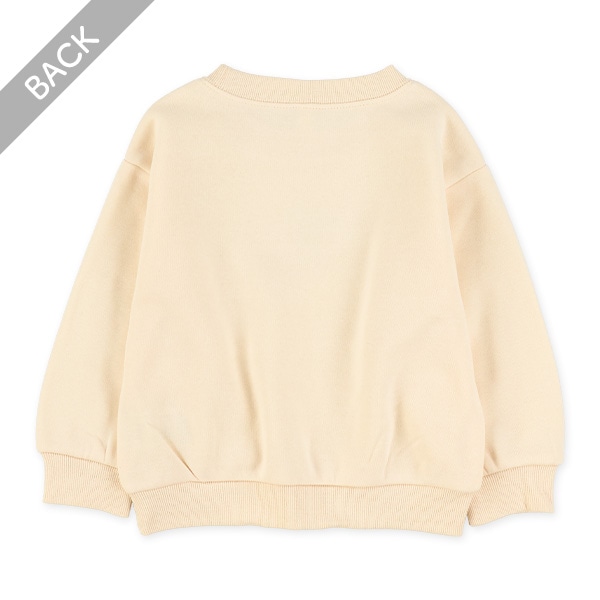 裏起毛胸ハートロゴトレーナー