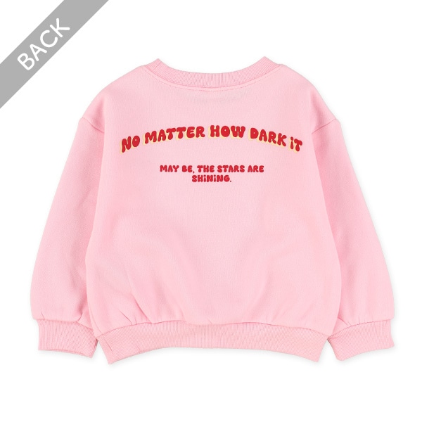 裏起毛胸バックロゴプリントトレーナー