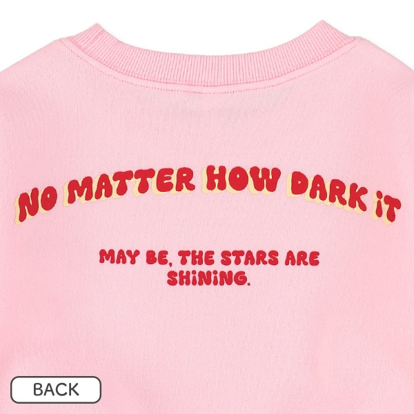 裏起毛胸バックロゴプリントトレーナー