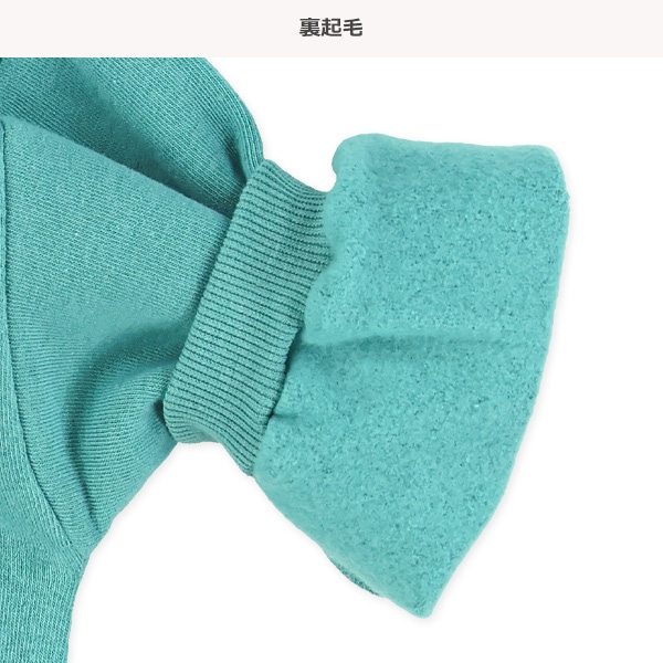 裏起毛袖裾メロウサガラ刺繍トレーナー