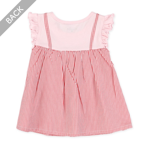 レイヤード風リボンフレンチTシャツ