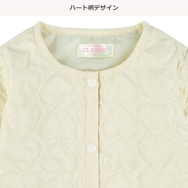 キルトノーカラージャケット