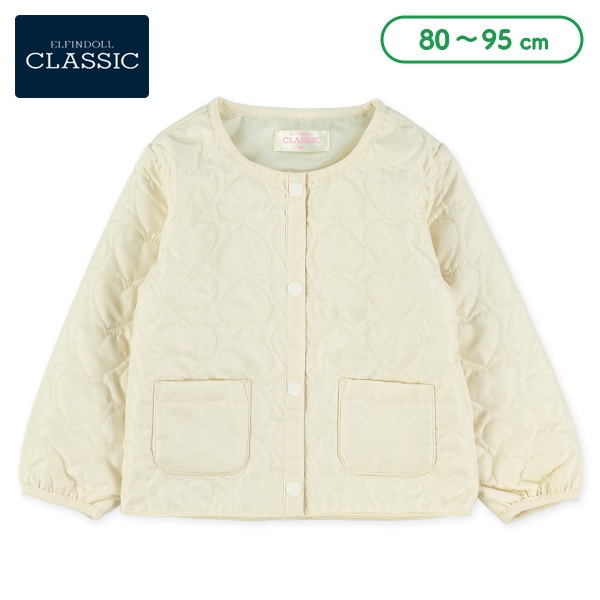 キルトノーカラージャケット