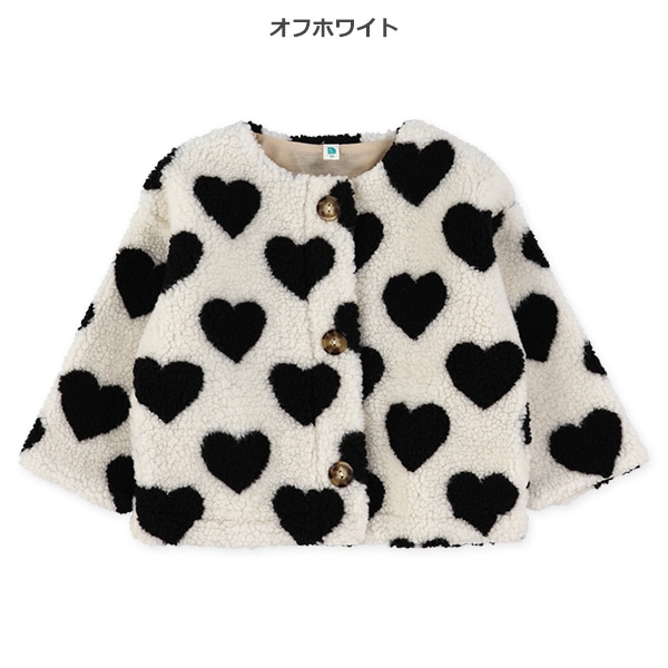 ジャガードハートボアジャケット