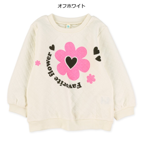 花・いちごプリントキルトトレーナー