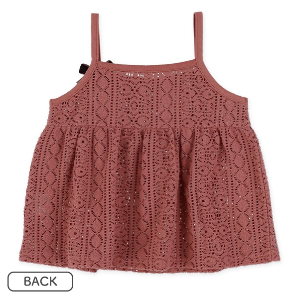 レーシーニットキャミ長袖Tシャツセット