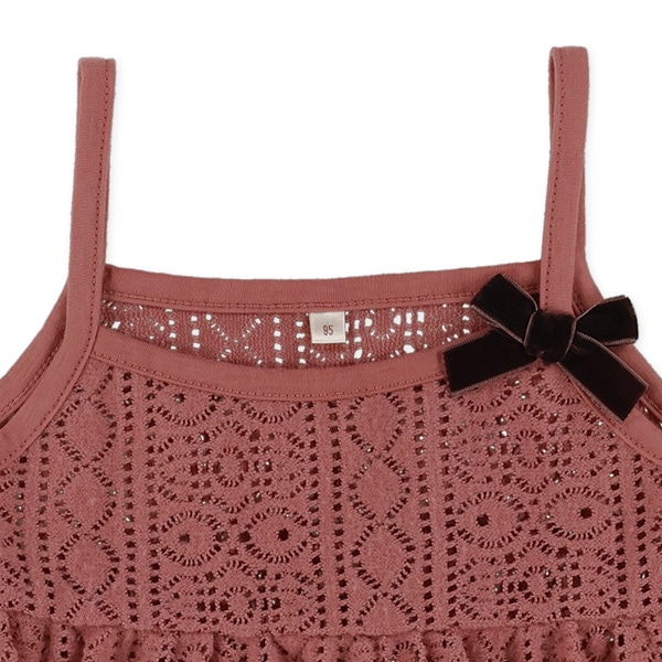 レーシーニットキャミ長袖Tシャツセット