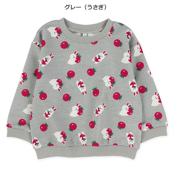 ミニ裏毛アニマルフルーツ薄手トレーナー