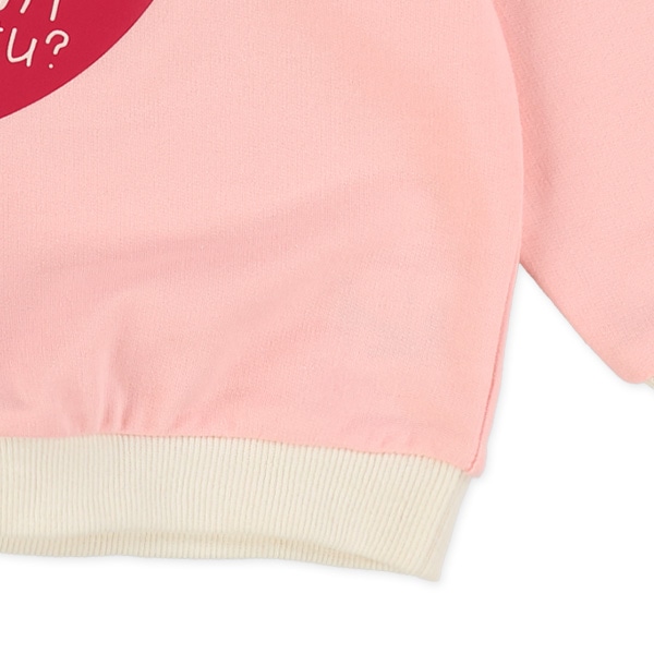 ミニ裏毛ハートロゴ薄手トレーナー