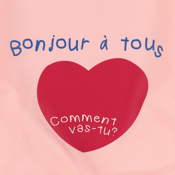 ミニ裏毛ハートロゴ薄手トレーナー