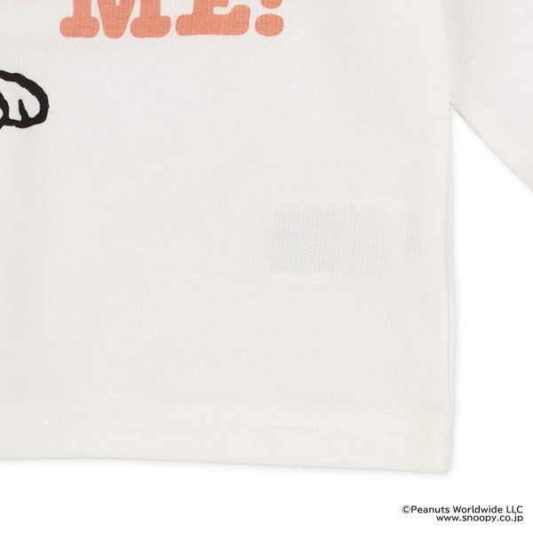 裏毛虹プリント長袖Tシャツ（スヌーピー）