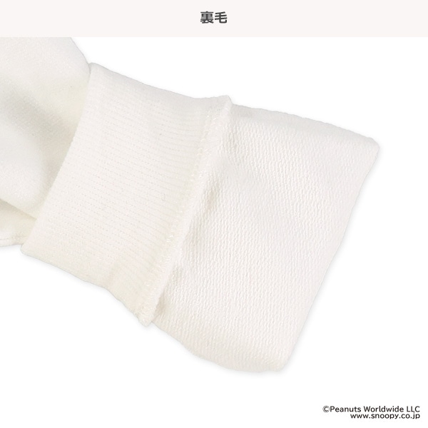 裏毛虹プリント長袖Tシャツ（スヌーピー）