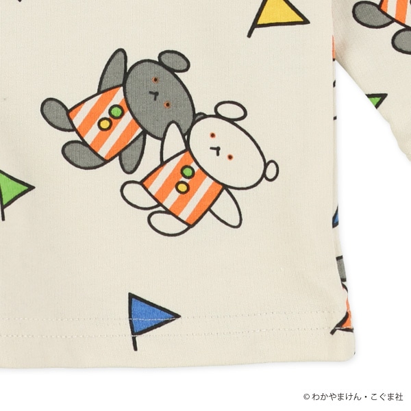 裏毛総柄長袖Tシャツ（こぐまちゃん）