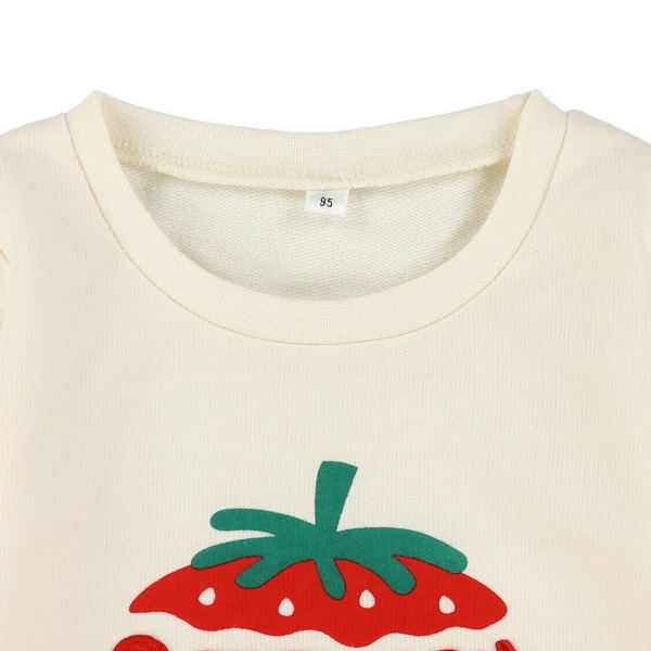 裏毛いちご刺繍薄手トレーナー