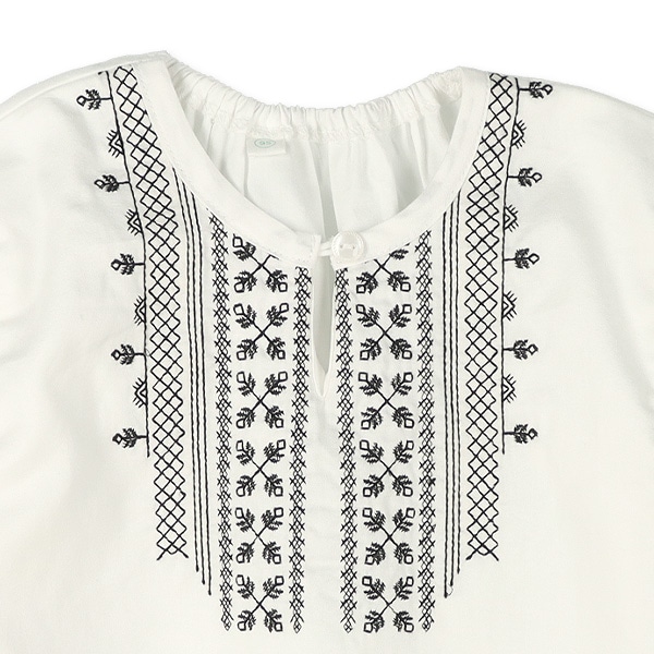 ツイル胸袖刺繍ブラウス | ベビー服・子供服・マタニティ通販 | 西松屋 