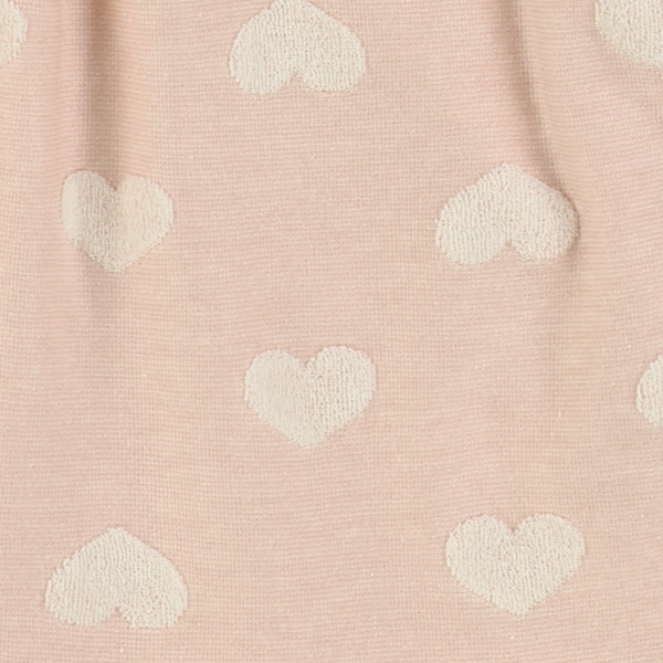 ジャガード裾フリルハート柄長袖Tシャツ