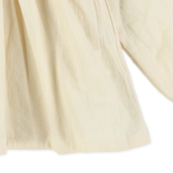 楊柳肩フリル長袖ブラウス