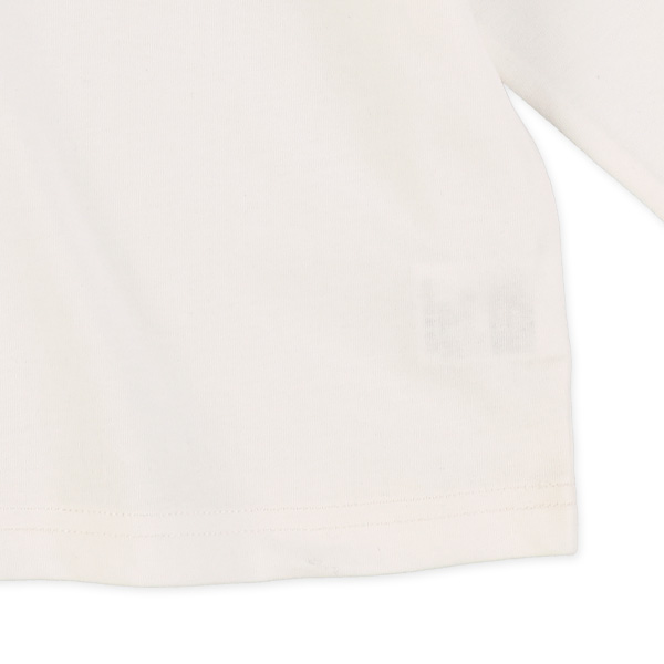 肩フリル無地長袖Tシャツ