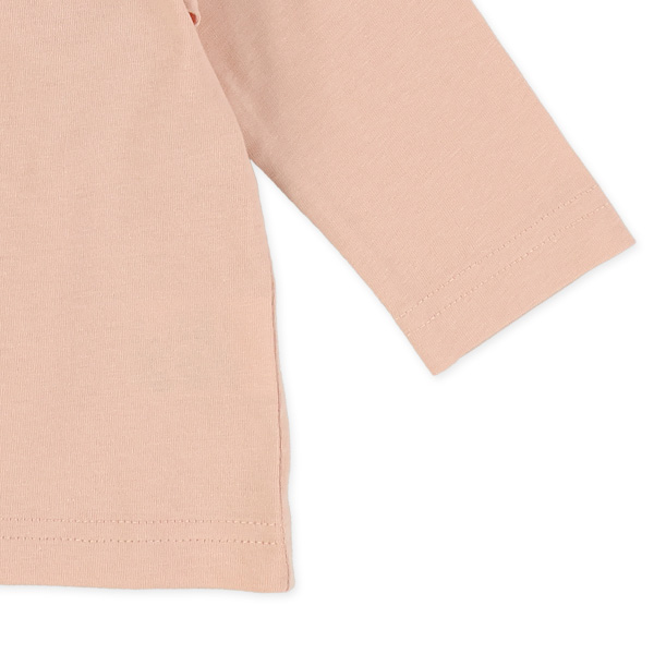 襟レース長袖Tシャツ