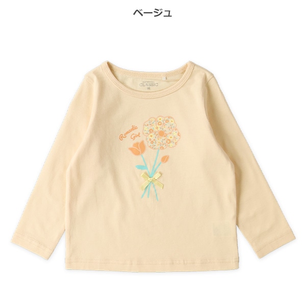 花束プリント長袖Tシャツ | 西松屋オンラインストア