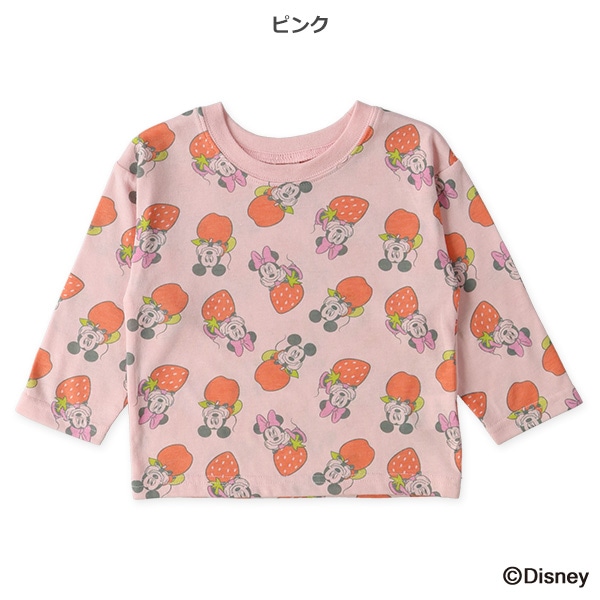 総柄長袖Tシャツ（ミッキーマウス・ミニーマウス）