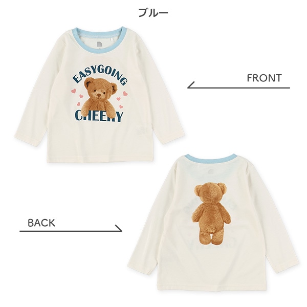 くま前後長袖Tシャツ