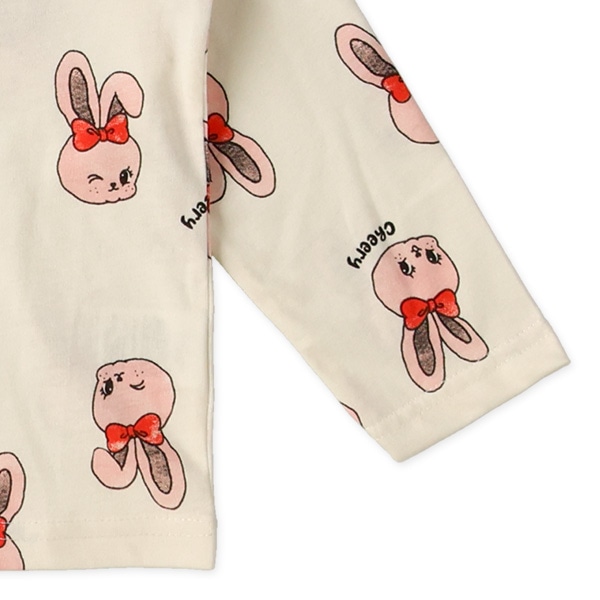 アニマルフェイス総柄長袖Tシャツ