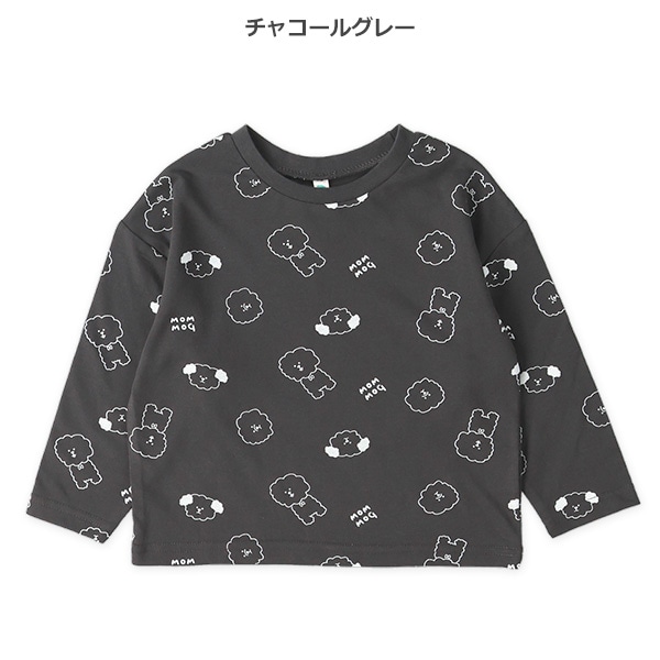 いぬ総柄長袖Tシャツ