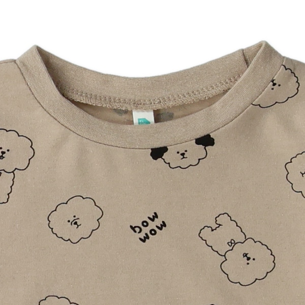 いぬ総柄長袖Tシャツ