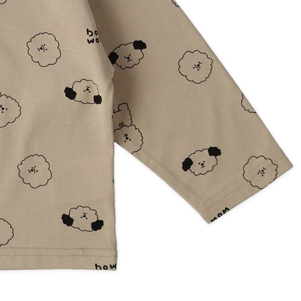 いぬ総柄長袖Tシャツ