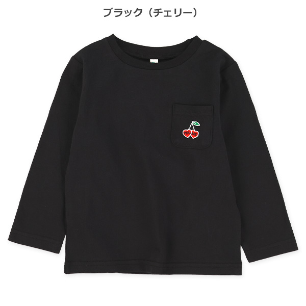 ポケット刺繍長袖Tシャツ