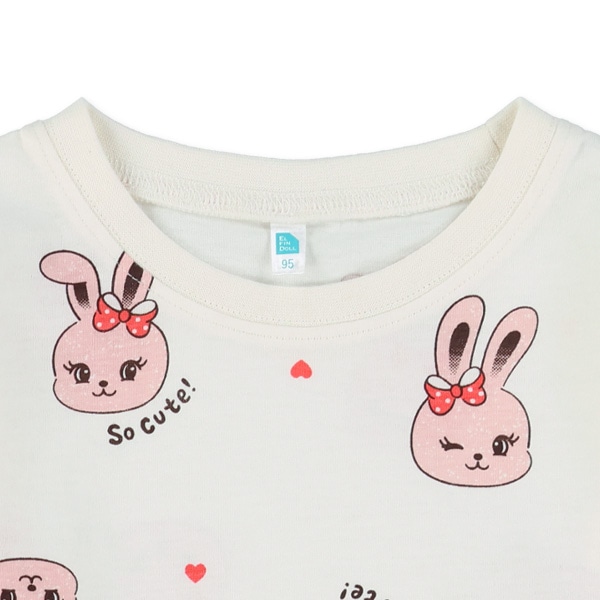 うさぎ・くま総柄長袖Tシャツ