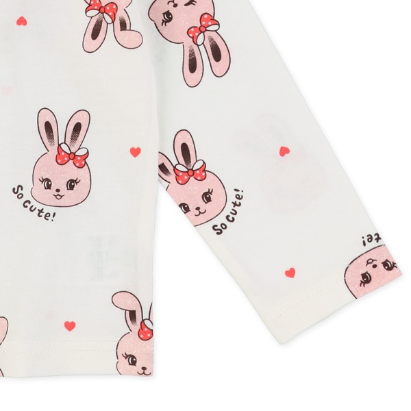 うさぎ・くま総柄長袖Tシャツ