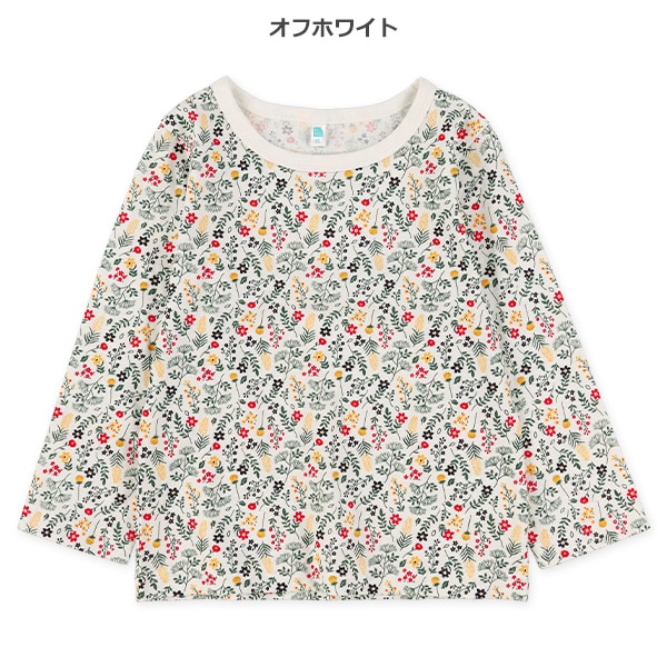 花総柄長袖Tシャツ