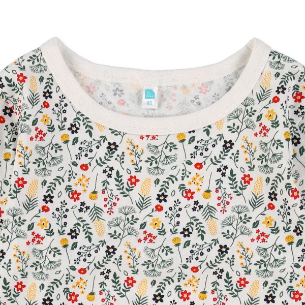 花総柄長袖Tシャツ