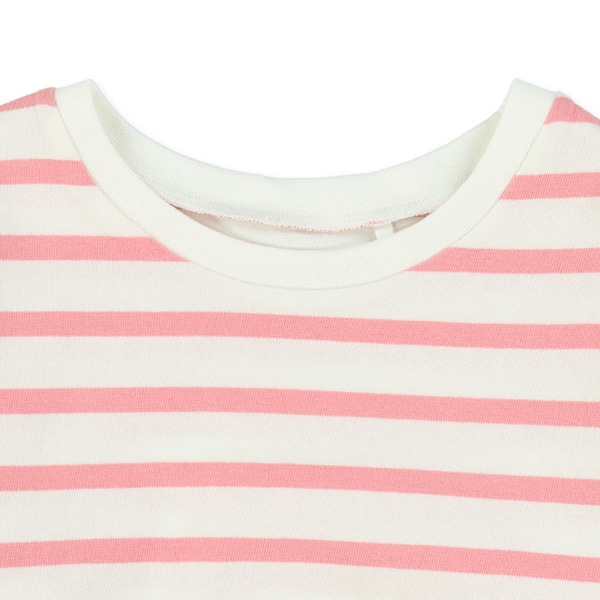 先染めボーダーリブ長袖Tシャツ