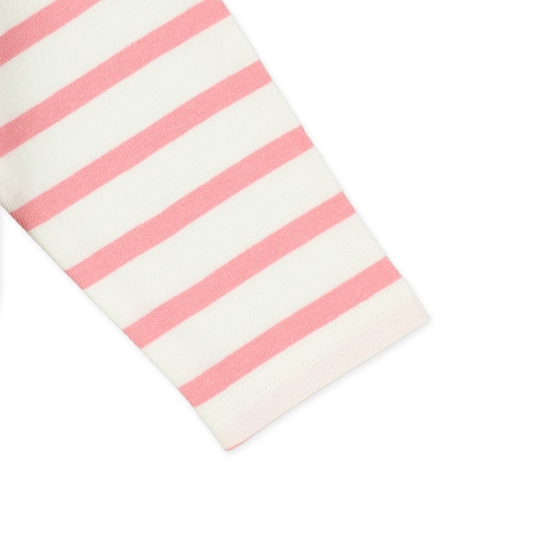 先染めボーダーリブ長袖Tシャツ