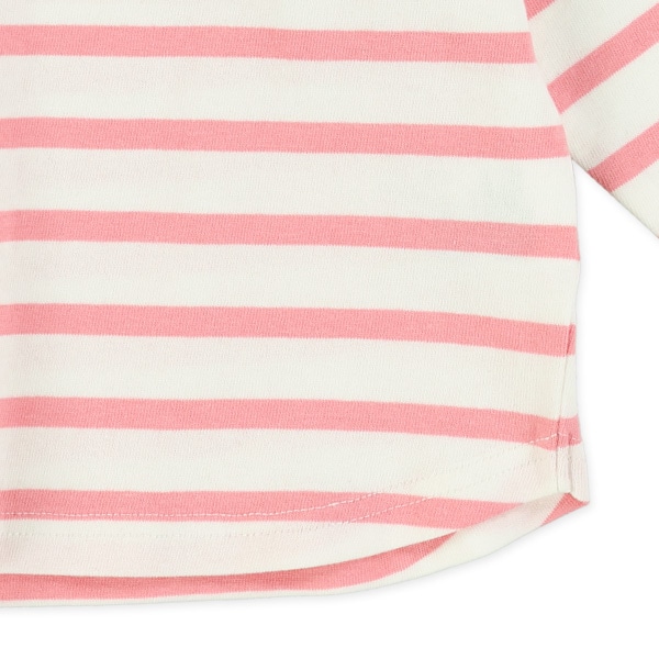 先染めボーダーリブ長袖Tシャツ