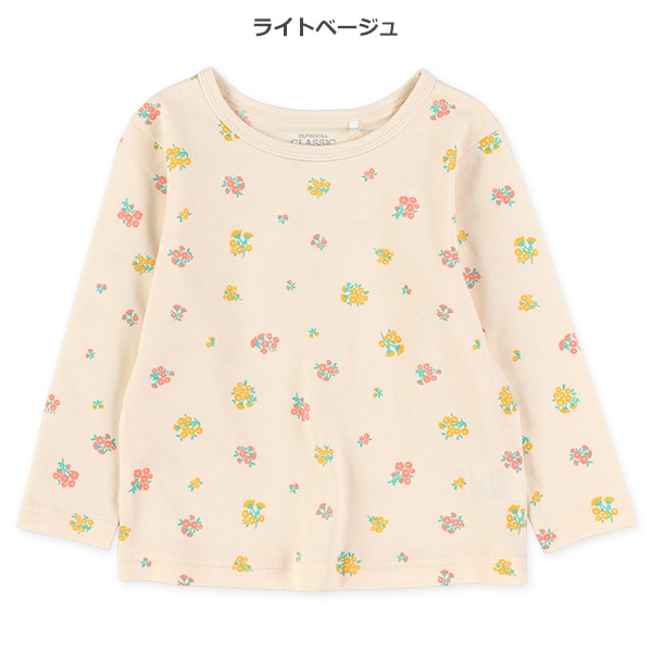 花総柄長袖Tシャツ