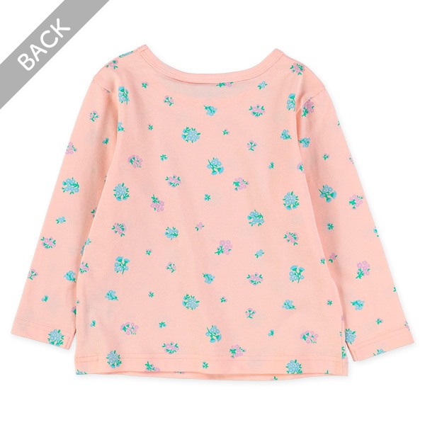 花総柄長袖Tシャツ