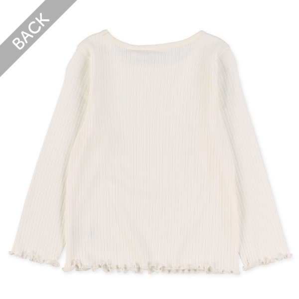 テレコ袖裾メロウ長袖Tシャツ