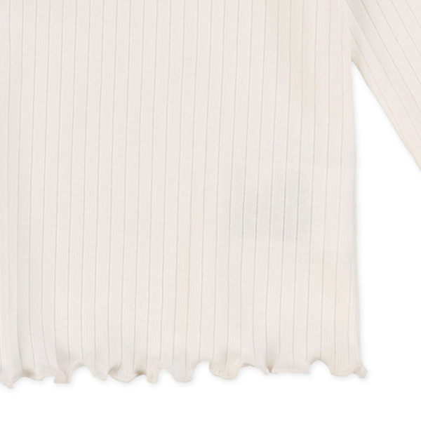 テレコ袖裾メロウ長袖Tシャツ