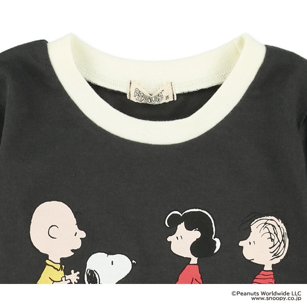 リンガー長袖Tシャツ（スヌーピー）