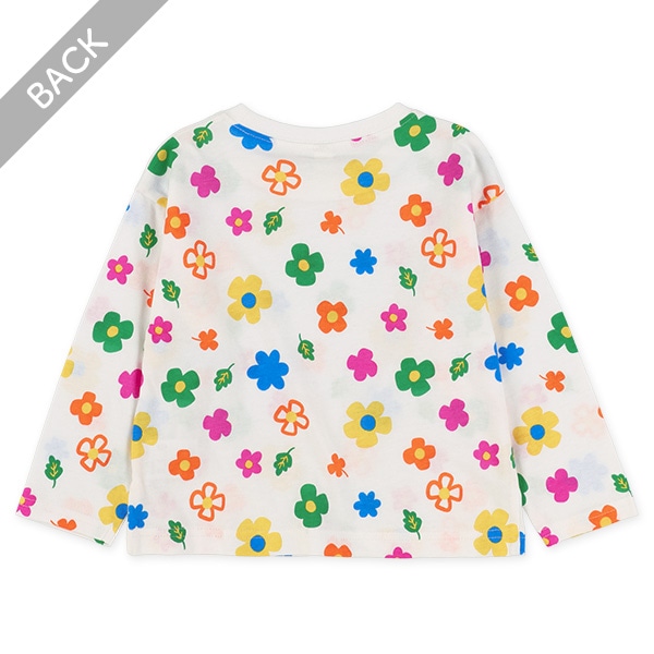 カラフル花総柄長袖Tシャツ