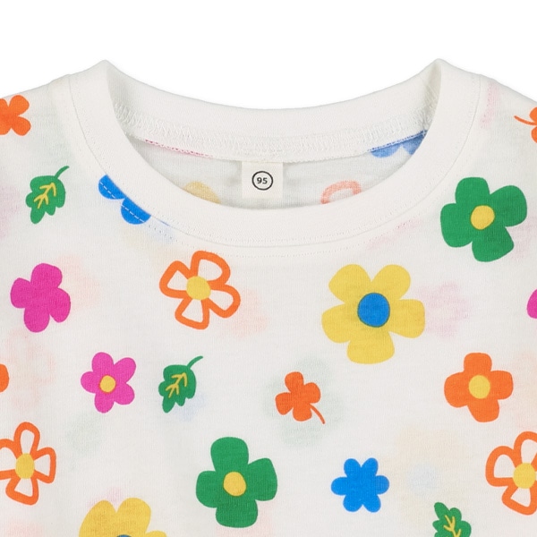 カラフル花総柄長袖Tシャツ